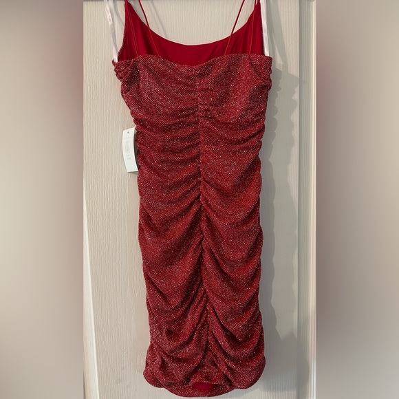 Dillard’s Red Sparkly Cinch Party Dress - Picture 1 of 2